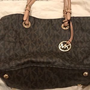 Michael Kors Jet Set Brown Leather Tote